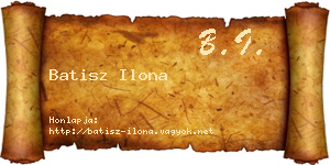 Batisz Ilona névjegykártya